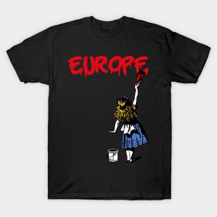europe and red girl T-Shirt